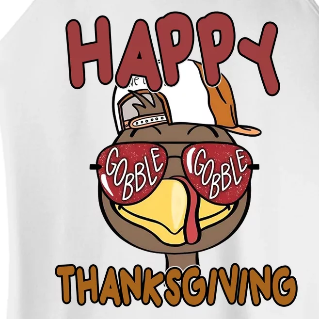 Happy Thanksgiving Cool Gobble Turkey Women’s Perfect Tri Rocker Tank