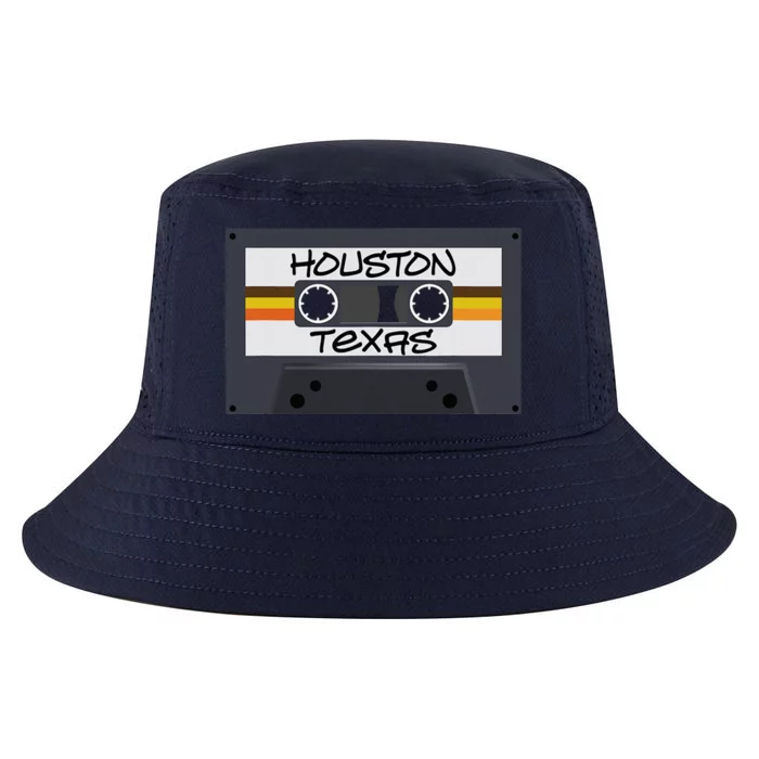 Houston Texas Cassette Tape Cool Comfort Performance Bucket Hat