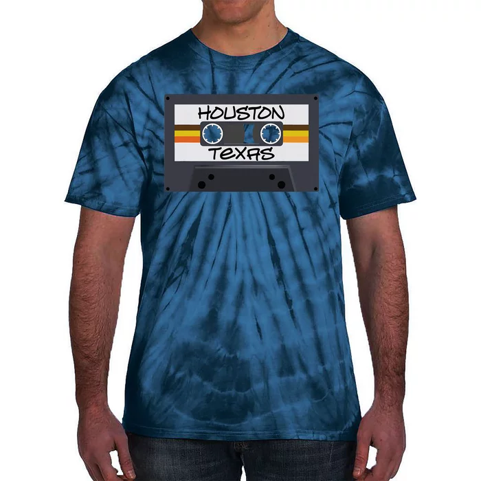 Houston Texas Cassette Tape Tie-Dye T-Shirt