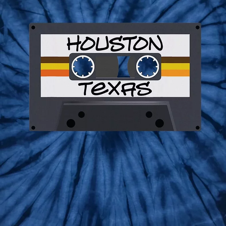 Houston Texas Cassette Tape Tie-Dye T-Shirt