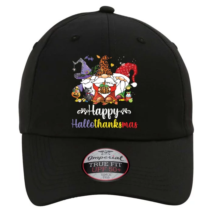 Halloween Thanksgiving Christmas Happy Hallothanksmas Gnome The Original Performance Cap