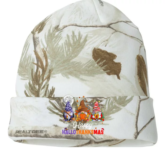 Halloween Thanksgiving Christmas Happy HalloThanksMas Gnomes Kati - 12in Camo Beanie