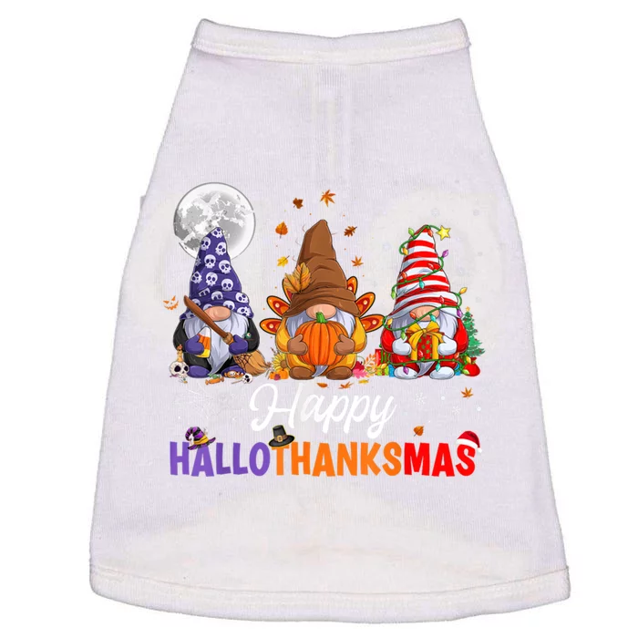 Halloween Thanksgiving Christmas Happy HalloThanksMas Gnomes Doggie Tank