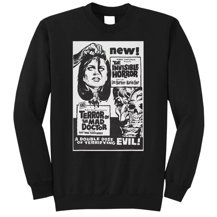 Horror Terror Classic Halloween Monster Poster Horror Movie Tall Sweatshirt