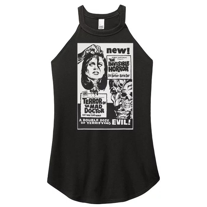 Horror Terror Classic Halloween Monster Poster Horror Movie Women’s Perfect Tri Rocker Tank