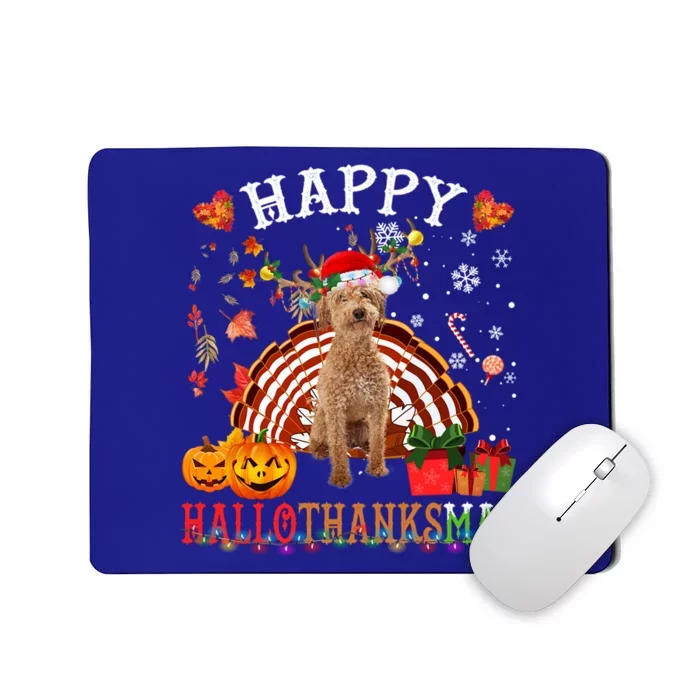 Halloween Thanksgiving Christmas Poodle Crossbreed Xmas Cute Gift Mousepad