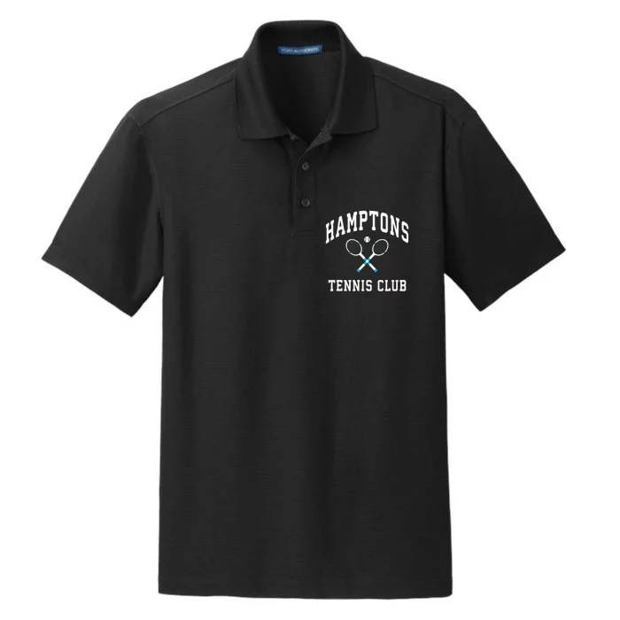 Hamptons Tennis Club Preppy New York Montauk Varsity Dry Zone Grid Performance Polo