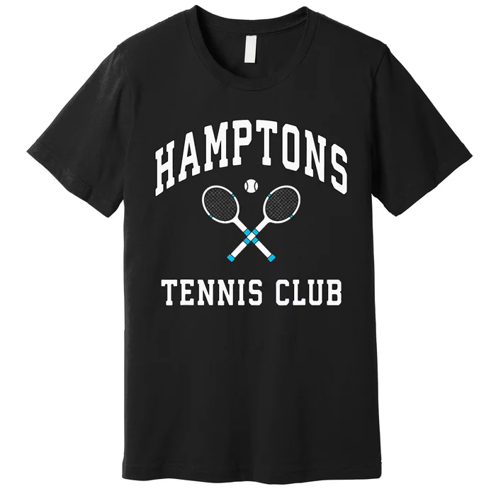 Hamptons Tennis Club Preppy New York Montauk Varsity Premium T-Shirt