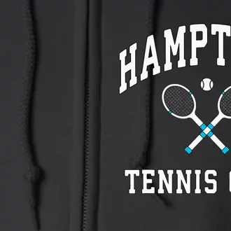 Hamptons Tennis Club Preppy New York Montauk Varsity Full Zip Hoodie