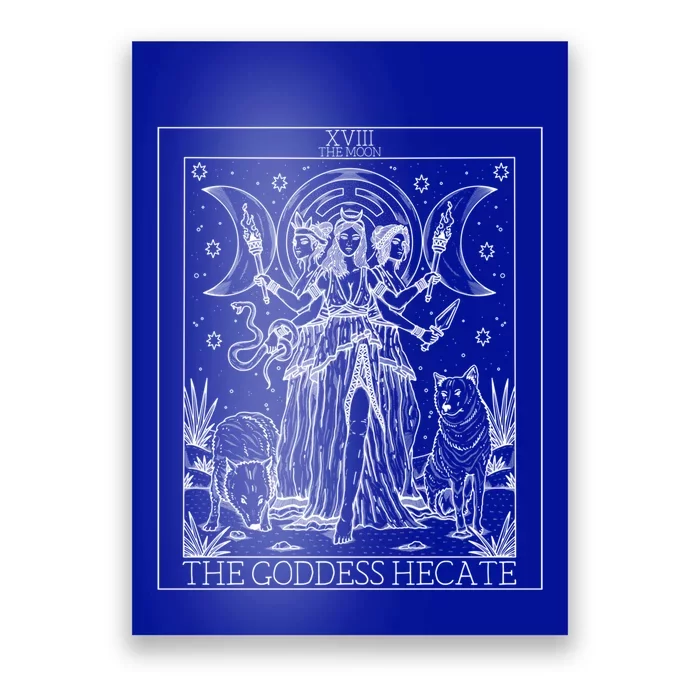 Hecate Tarot Card Triple Moon Goddess Witch Wiccan Pagan Cute Gift Poster