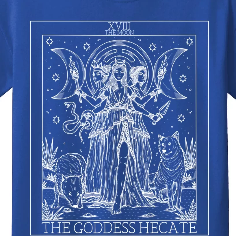 Hecate Tarot Card Triple Moon Goddess Witch Wiccan Pagan Cute Gift Kids T-Shirt