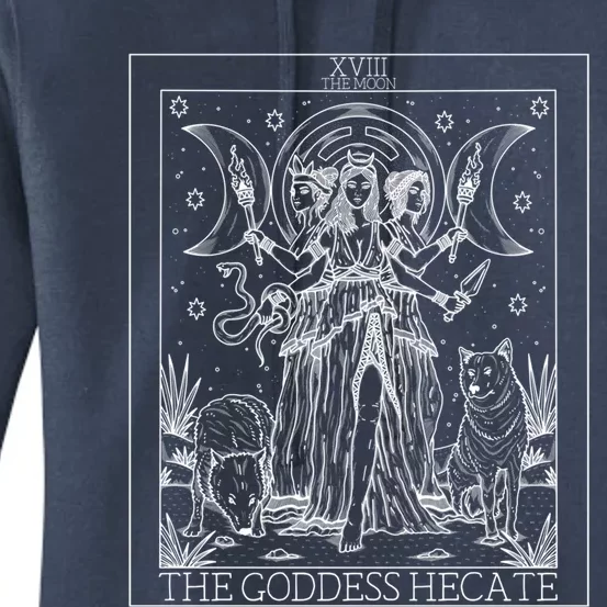 Hecate Tarot Card Triple Moon Goddess Witch Wiccan Pagan Cute Gift Women's Pullover Hoodie