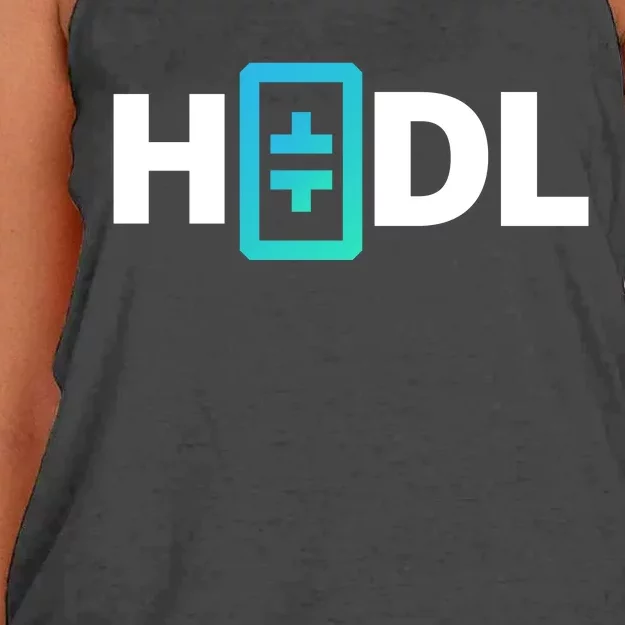 HODL Theta Crypto, Theta Logo, DeFi Theta Crypto, HODL Theta Women's Knotted Racerback Tank