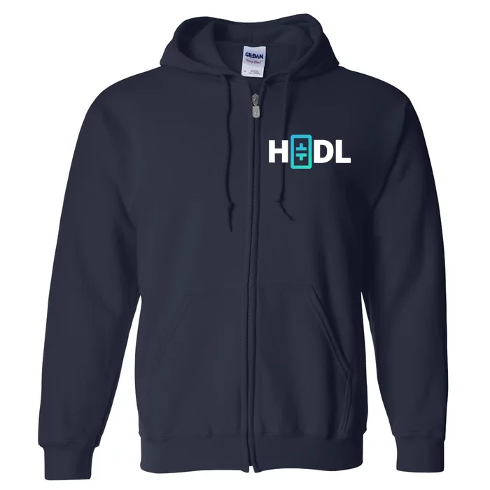 HODL Theta Crypto, Theta Logo, DeFi Theta Crypto, HODL Theta Full Zip Hoodie