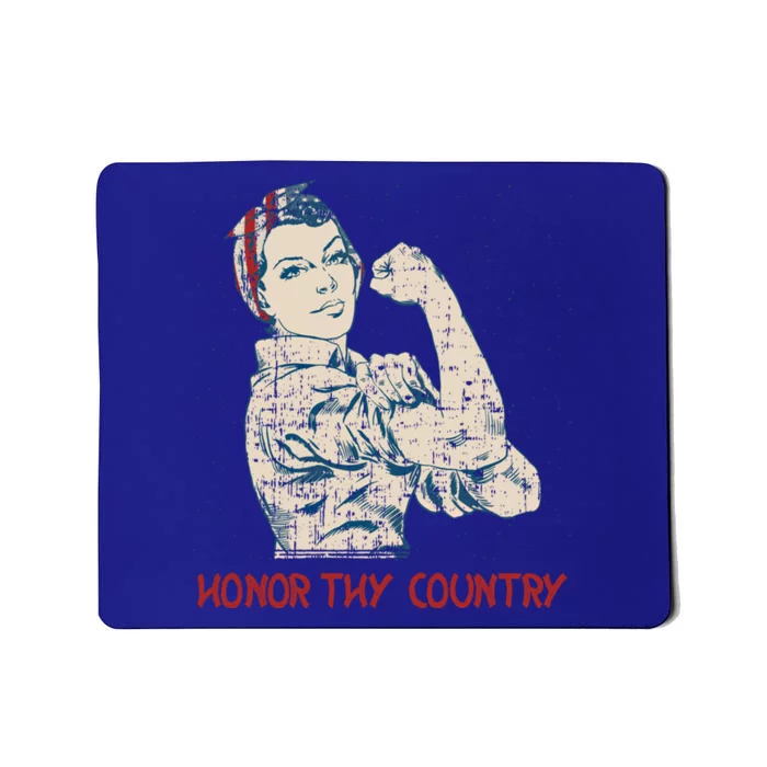 Honor Thy Country American Independence Usa Freedom Gift Mousepad