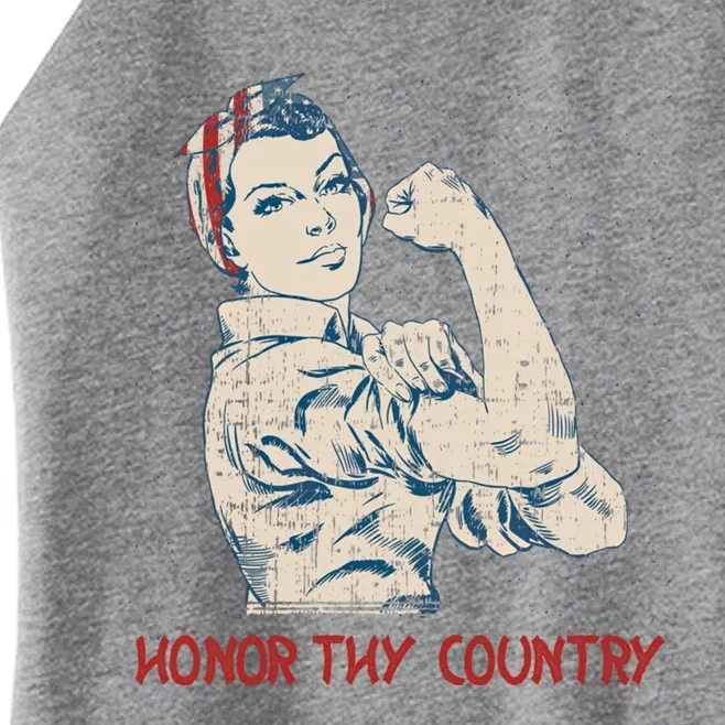 Honor Thy Country American Independence Usa Freedom Gift Women’s Perfect Tri Rocker Tank