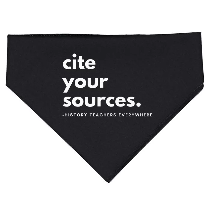 History Teacher Cite Your Sources USA-Made Doggie Bandana