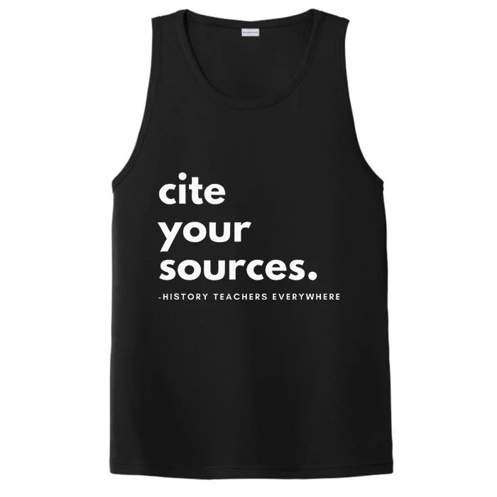 History Teacher Cite Your Sources Performance Tank