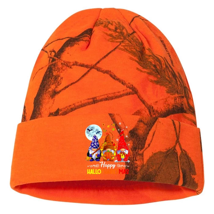 Halloween Thanksgiving Christmas Happy Hallothanksmas Gnomes Kati - 12in Camo Beanie