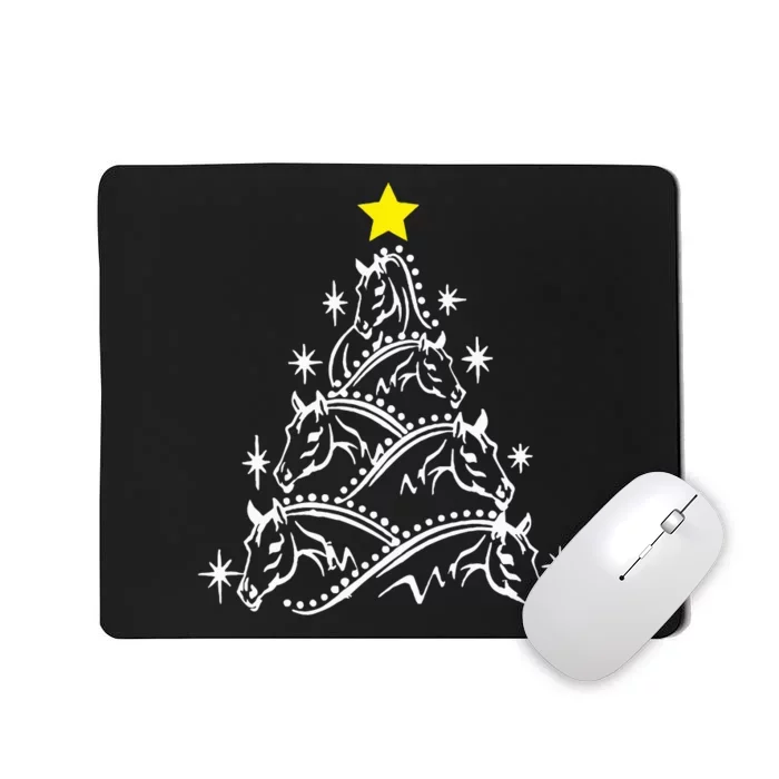 Horse Tree Christmas Horses Xmas Gifts Mousepad