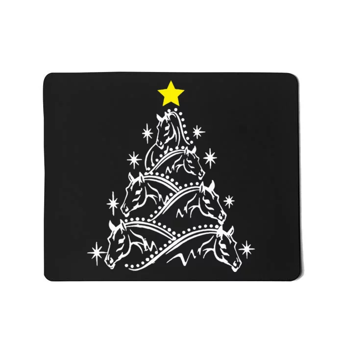 Horse Tree Christmas Horses Xmas Gifts Mousepad