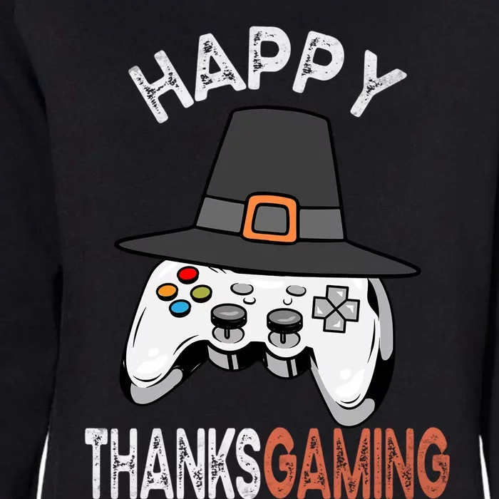 Happy Thanksgaming Cute Video Game Controller Thanksgiving Gift Womens California Wash Sweatshirt