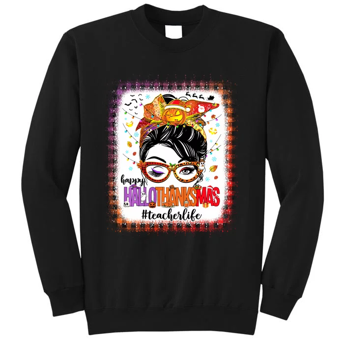 Halloween Thanksgiving Christmas Teacher Life Sweatshirt