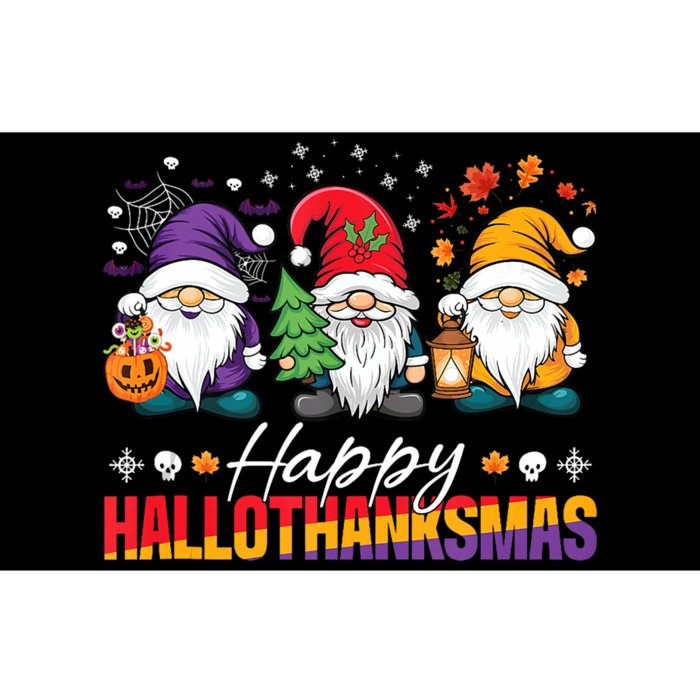 Halloween Thanksgiving Christmas Happy Hallothanksmas Funny Bumper Sticker