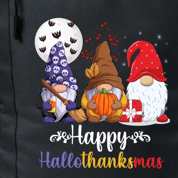 Halloween Thanksgiving Christmas Happy Hallothanksmas Gnomes Great Gift Daily Commute Backpack