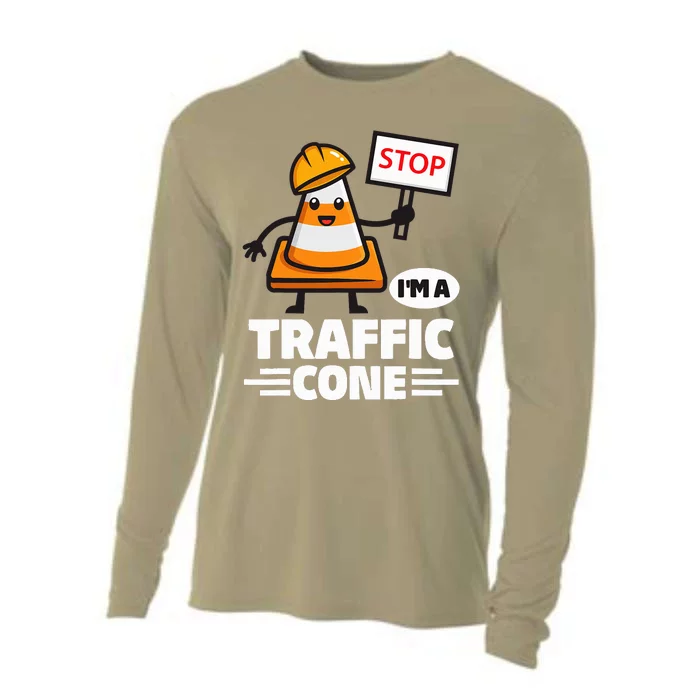 Halloween Traffic Cone Costume IM A Traffic Cone Cooling Performance Long Sleeve Crew