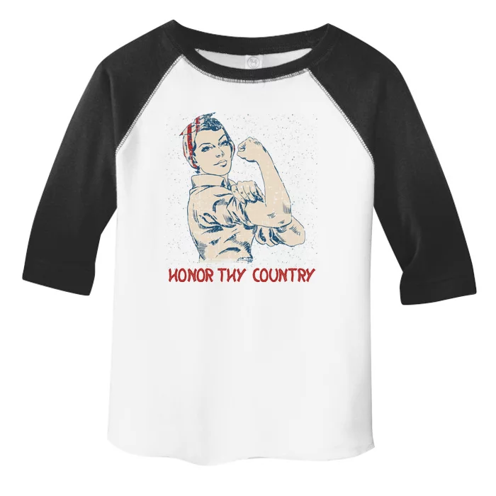 Honor Thy Country American Independence Usa Freedom Gift Toddler Fine Jersey T-Shirt