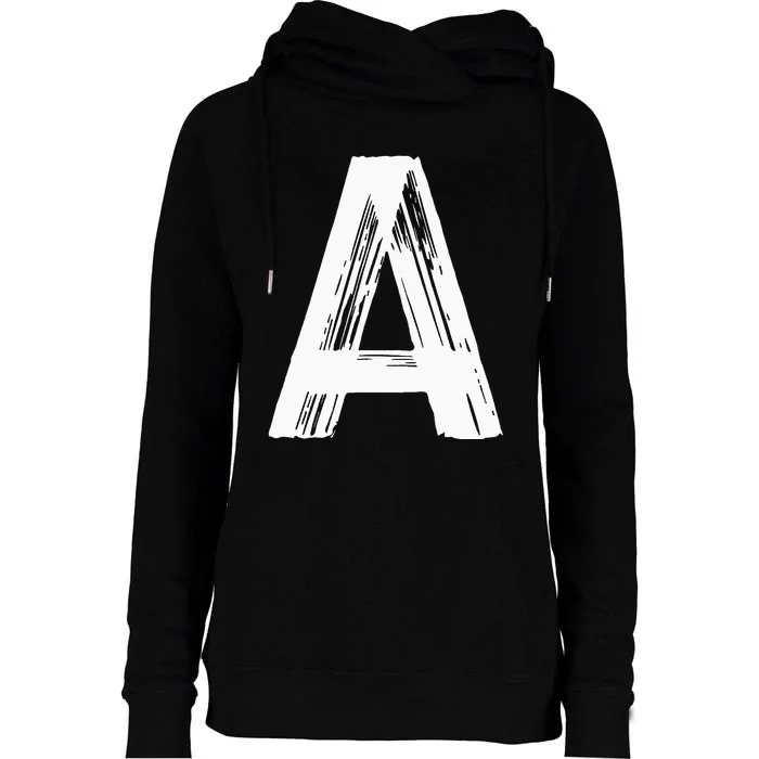 Halloween Team Costume Funny Letter A Group Theme Womens Funnel Neck Pullover Hood