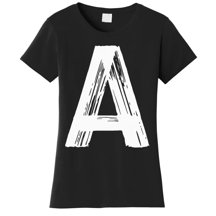 Halloween Team Costume Funny Letter A Group Theme Women's T-Shirt