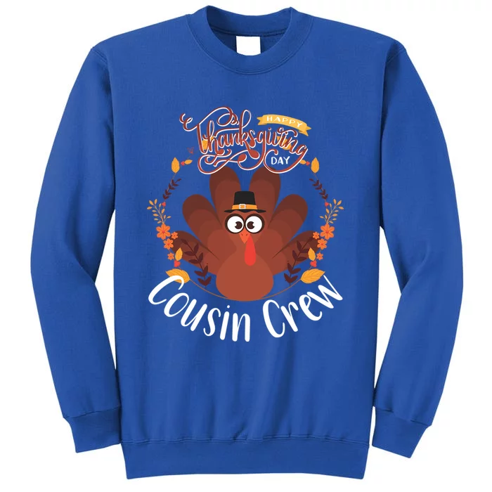 Happy Thanksgiving Cousin Crew Turkey Pajamas Gift Sweatshirt