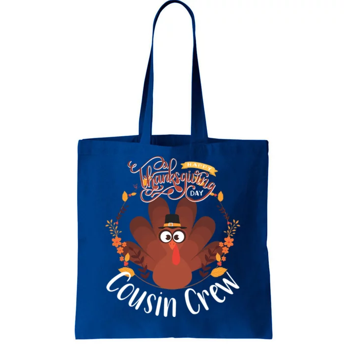 Happy Thanksgiving Cousin Crew Turkey Pajamas Gift Tote Bag