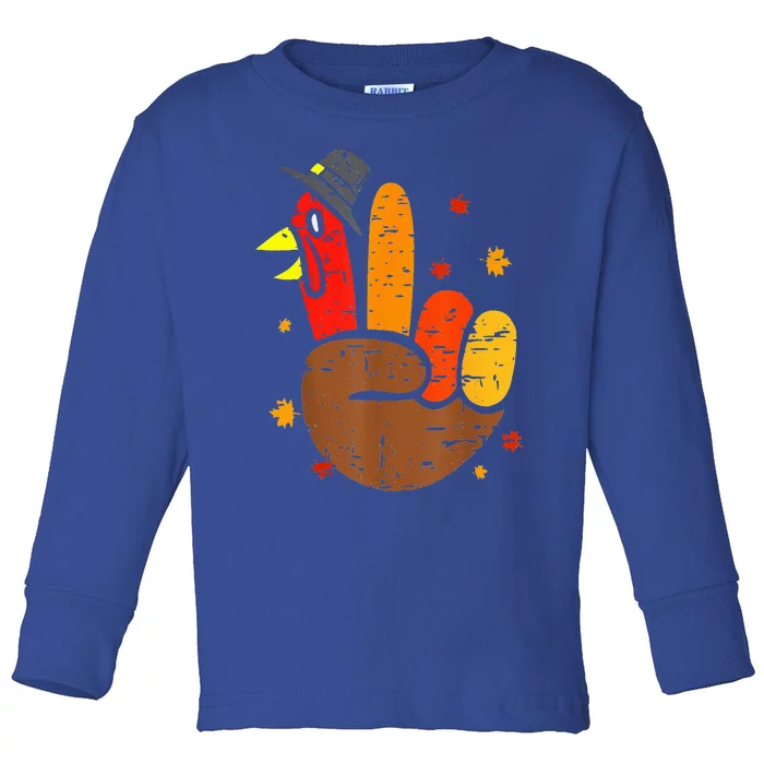 Happy Thanksgiving Cockatiel Turkey Pickup Truck Pumpkins Toddler Long Sleeve Shirt