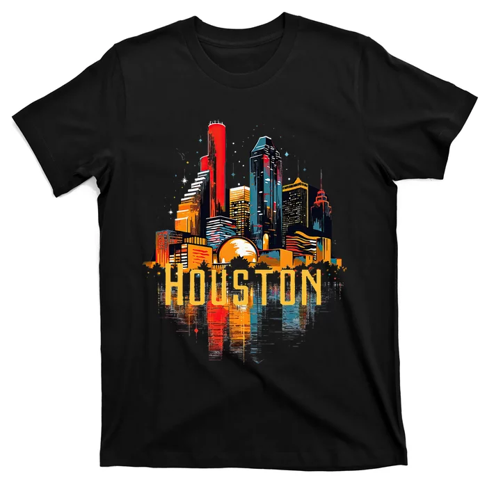 Houston Texas City Downtown Skyline Texas Hou T-Shirt