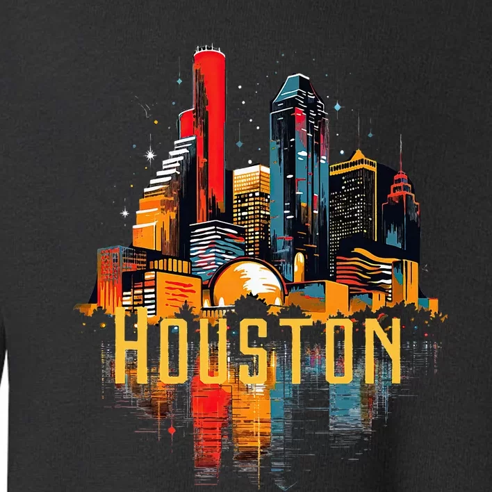 Houston Texas City Downtown Skyline Texas Hou Toddler Sweatshirt