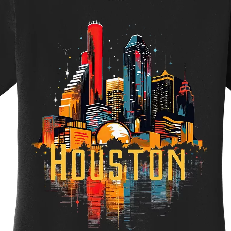 Houston Texas City Downtown Skyline Texas Hou Women's T-Shirt