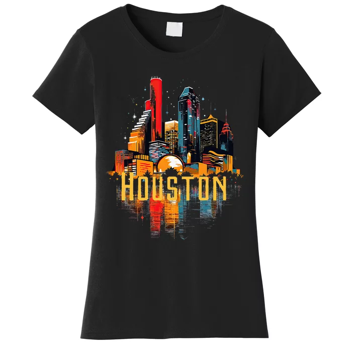 Houston Texas City Downtown Skyline Texas Hou Women's T-Shirt