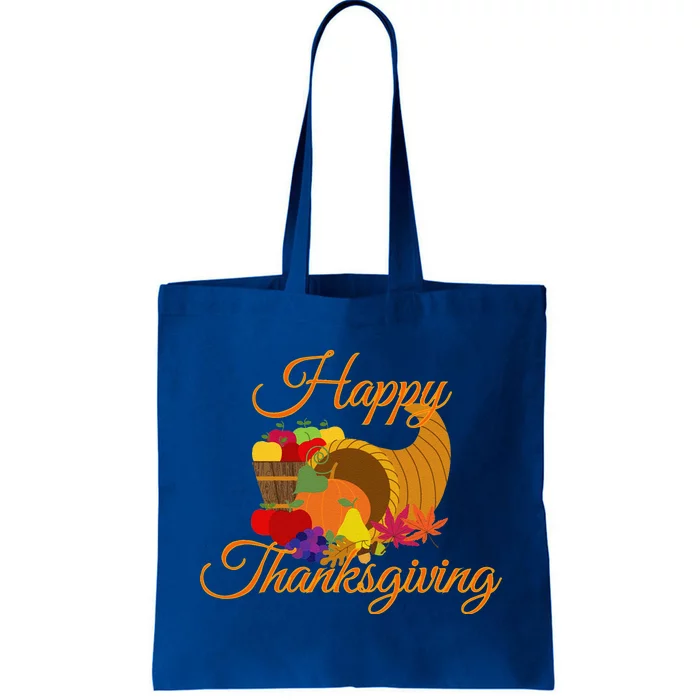 Happy Thanksgiving Cornucopia Cute Tote Bag