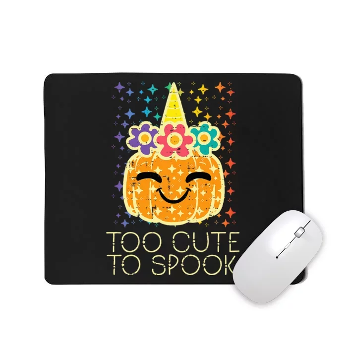 Halloween Too Cute To Spook Pumpkin Costume Mousepad