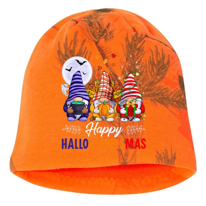 Halloween Thanksgiving Christmas Happy HalloThanksMas Gnomes Kati - Camo Knit Beanie