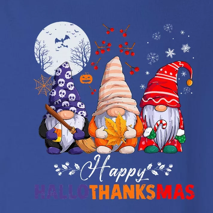 Halloween Thanksgiving Christmas Happy HalloThanksMas Gnomes Toddler Long Sleeve Shirt