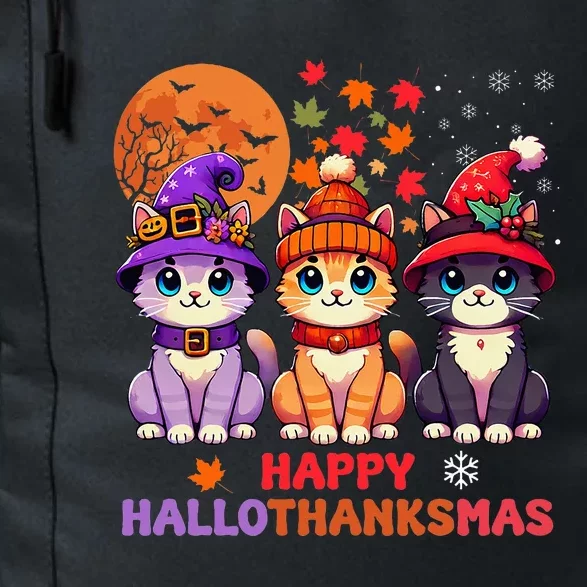 Halloween Thanksgiving Christmas Happy Hallothanksmas Cats Daily Commute Backpack