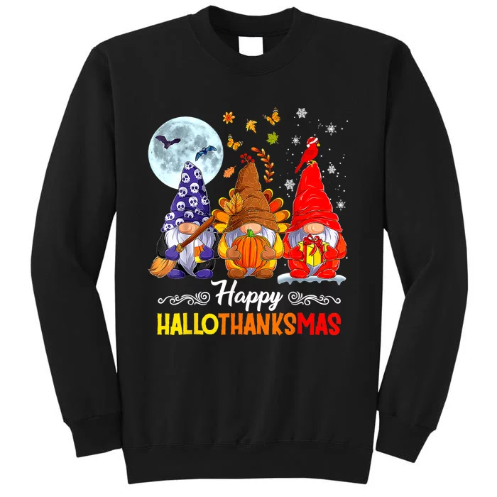 Halloween Thanksgiving Christmas Happy HalloThanksMas Gnomes Sweatshirt