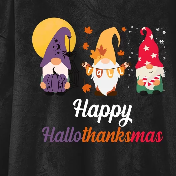 Halloween Thanksgiving Christmas Holiday Gnomes Hooded Wearable Blanket