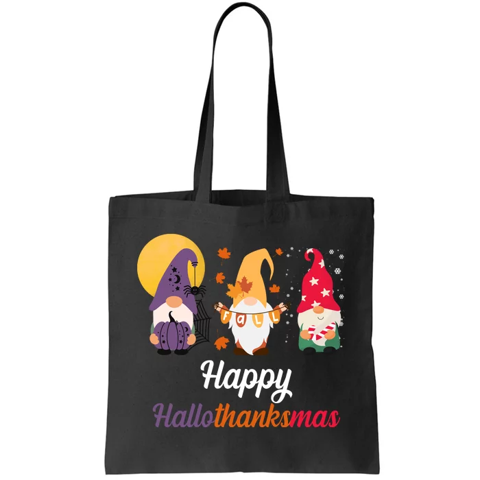 Halloween Thanksgiving Christmas Holiday Gnomes Tote Bag