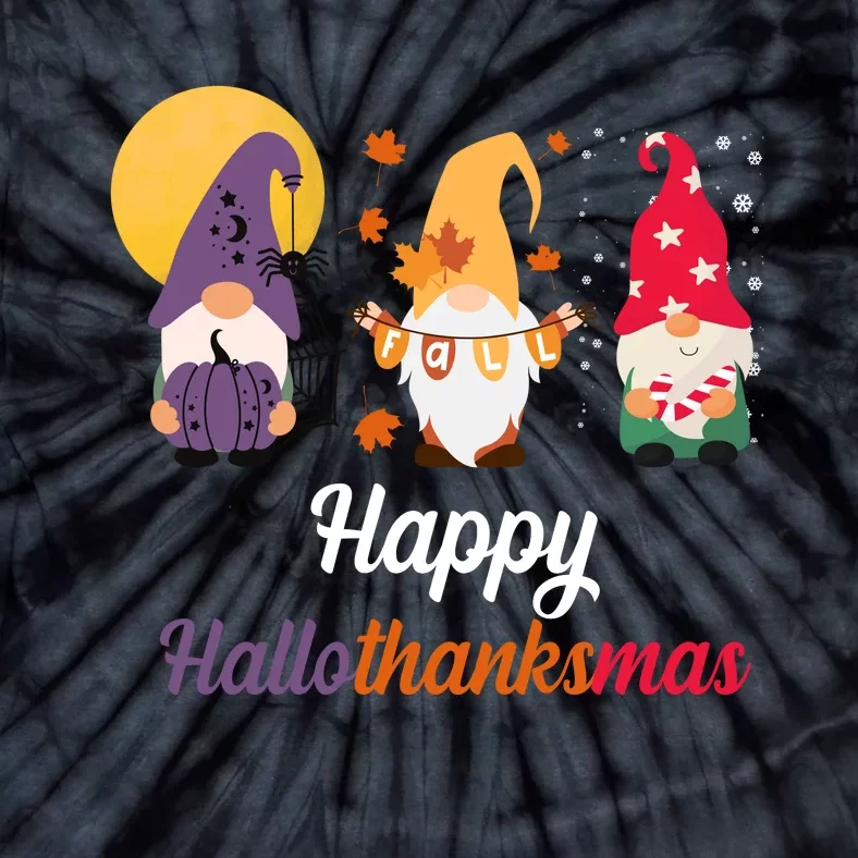 Halloween Thanksgiving Christmas Holiday Gnomes Tie-Dye T-Shirt