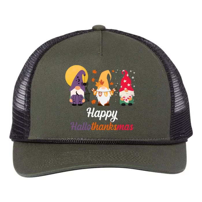 Halloween Thanksgiving Christmas Holiday Gnomes Retro Rope Trucker Hat Cap